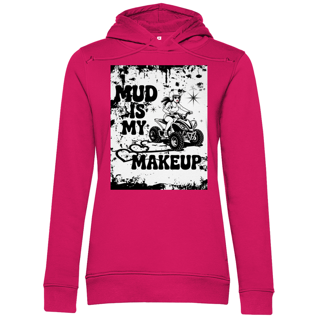 Sweat à capuche bio premium pour femme Quad Mud is my Makeup