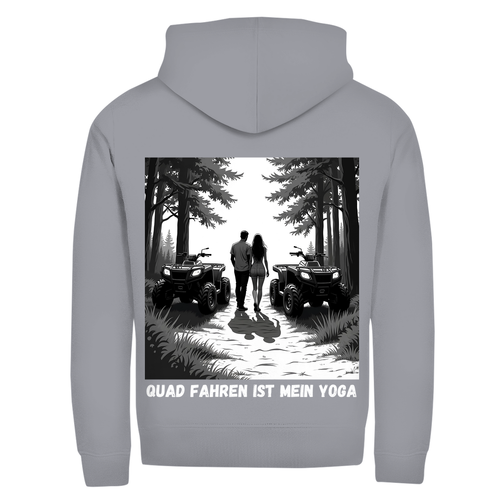 Unisex Zipper Hoodie Quad fahren ist mein Yoga