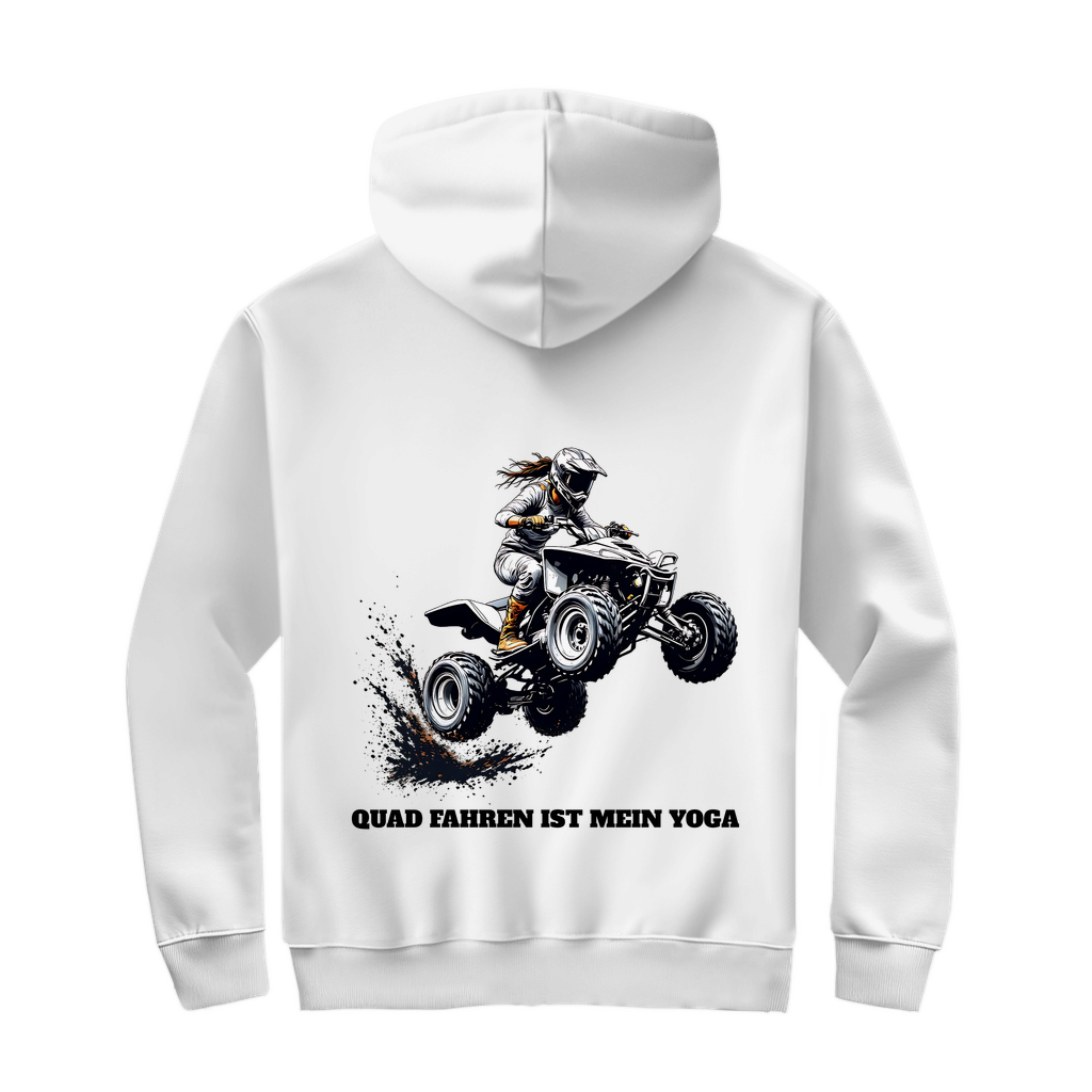 Unisex Zipper Hoodie Quad fahren ist mein Yoga