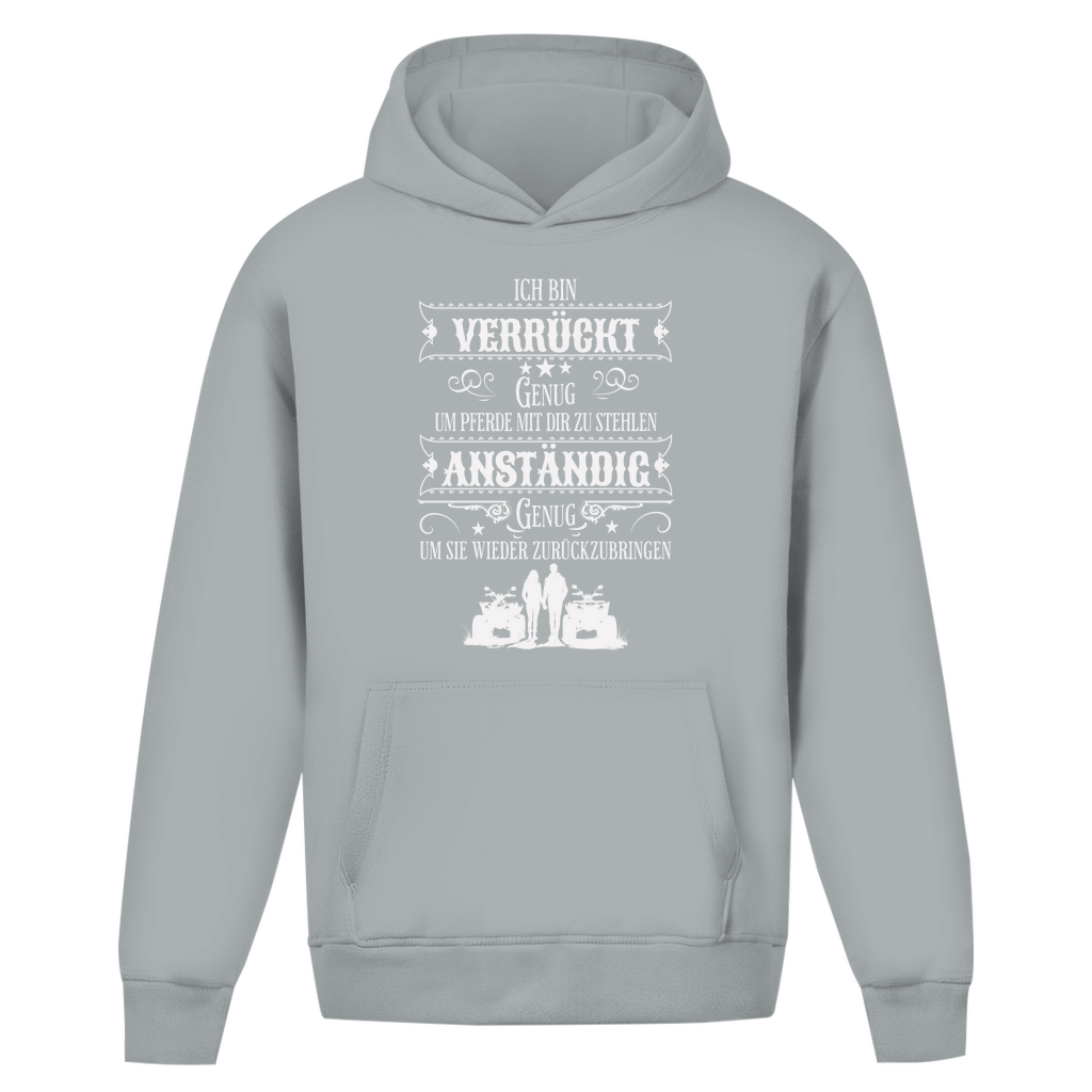 Oversize Hoodie Ohne Kordel Verrückt genug