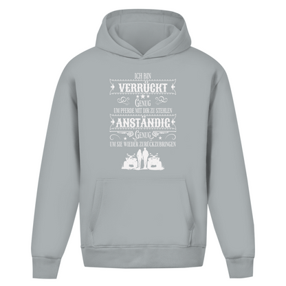 Oversize Hoodie Ohne Kordel Verrückt genug