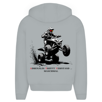 Oversize Zipper Hoodie Quad Adrenaline meets mind ...sometimes