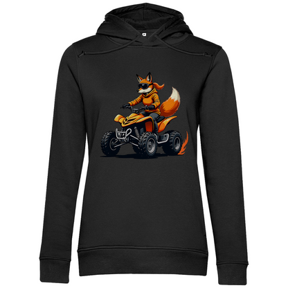 Damen Premium Bio Hoodie Quad FuchsLady