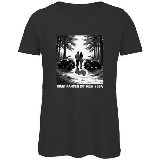 T-shirt bio premium pour femme Le quad est mon yoga