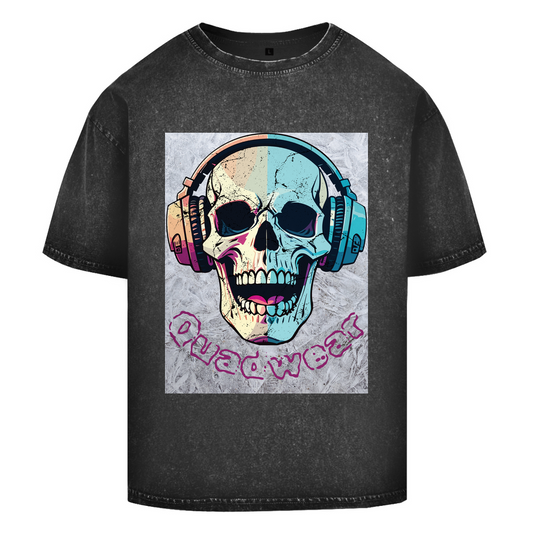 T-shirt délavé surdimensionné Quadwear