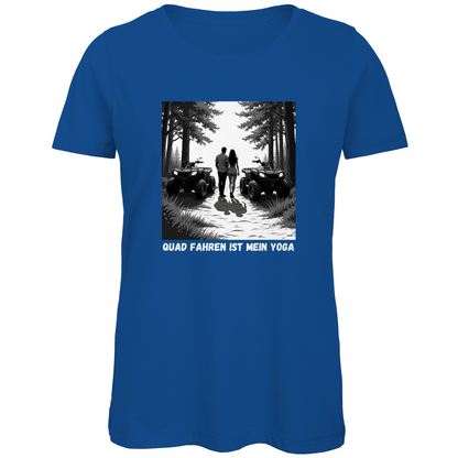 T-shirt bio premium pour femme Le quad est mon yoga