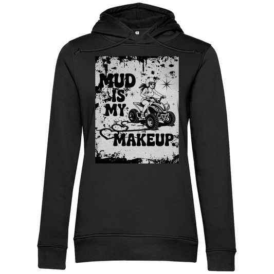 Sweat à capuche bio premium pour femme Quad Mud is my Makeup