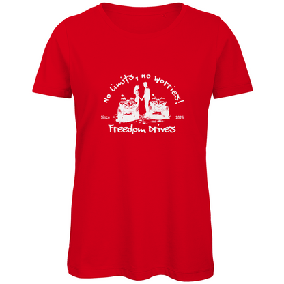T-shirt bio premium pour femme Quad No Limits, No Worries