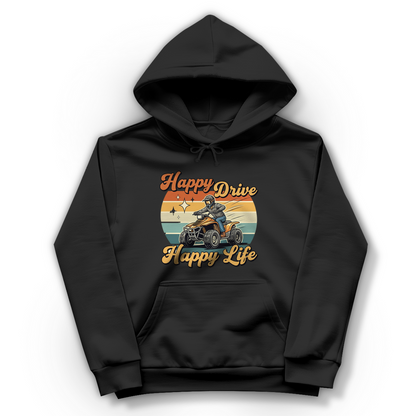 Damen Hoodie Quad Happy Drive,Happy Life