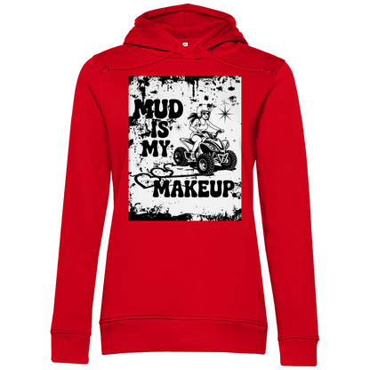 Sweat à capuche bio premium pour femme Quad Mud is my Makeup