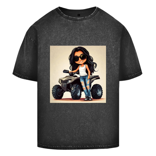 T-shirt délavé oversize QuadLady