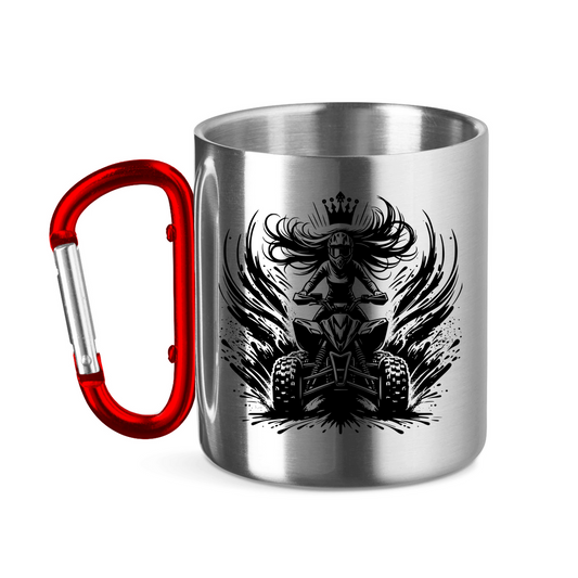 Edelstahltasse mit Karabinergriff Quad Princess