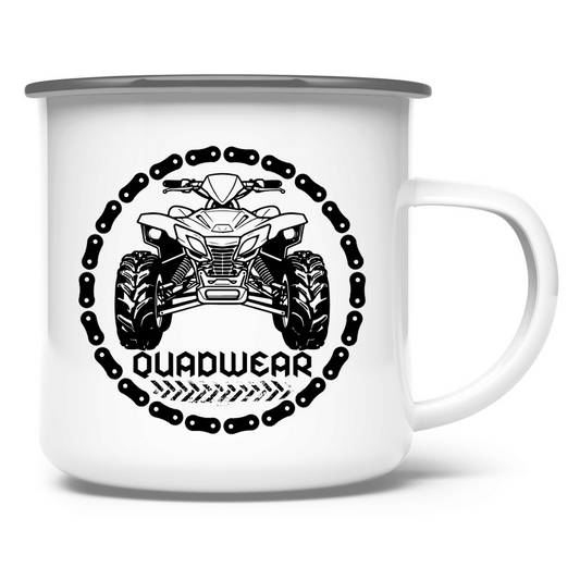 Emaille Tasse I Love Quad