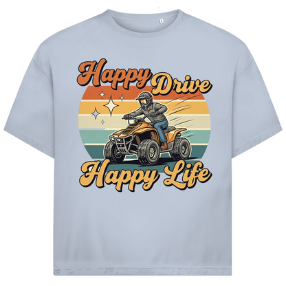 Unisex Jack and Jones Oversize T-Shirt Quad Happy Drive,Happy Life