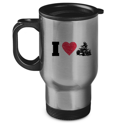 Edelstahl-Thermobecher I Love Quad