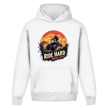 Sweat à capuche oversize sans cordon de serrage Quad Ride Hard