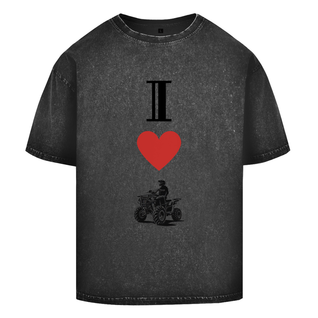 Oversize Washed T-Shirt I Love Quad