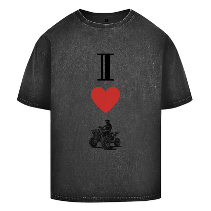 Oversize Washed T-Shirt I Love Quad