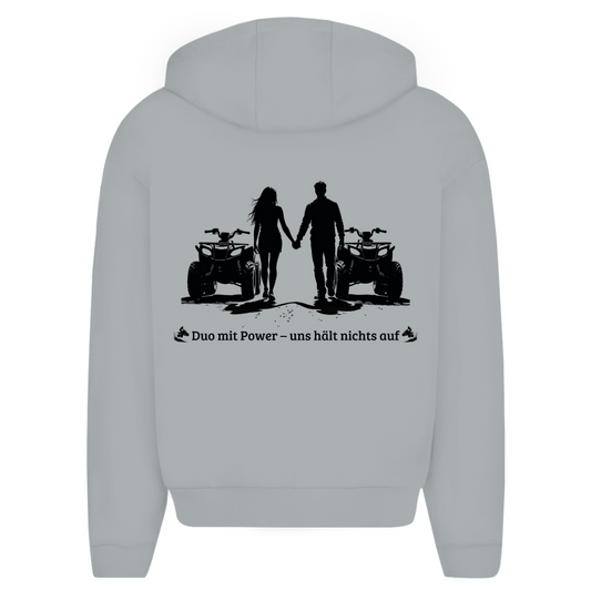 Sweat à capuche zippé oversize Quad Duo avec puissance