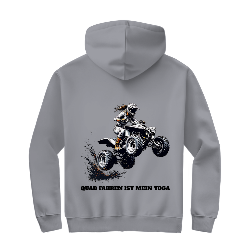 Unisex Zipper Hoodie Quad fahren ist mein Yoga