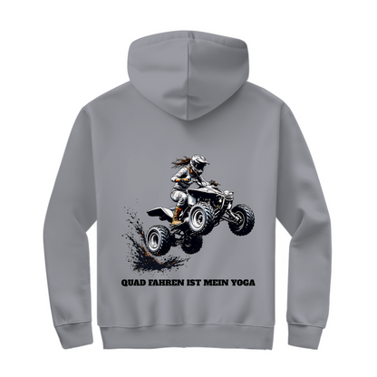 Unisex Zipper Hoodie Quad fahren ist mein Yoga