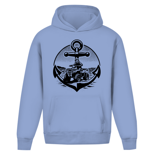 Sweat à capuche oversize sans cordon de serrage Quad Anchor