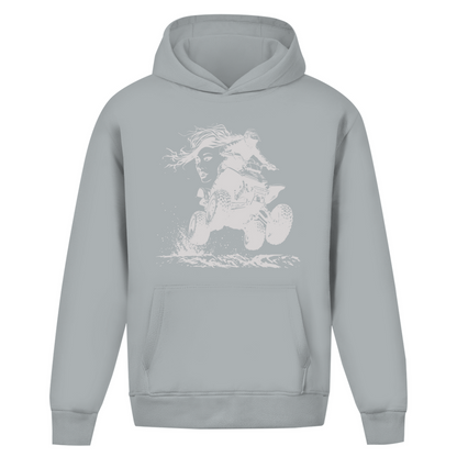 Sweat à capuche oversize sans cordon de serrage Quad FunLady