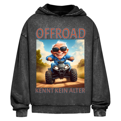 Oversize Washed Hoodie Quad Offroad kennt kein Alter