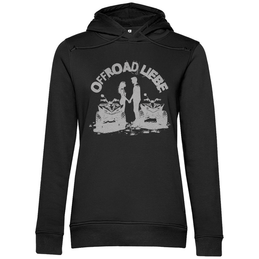 Sweat à capuche bio premium pour femme Quad Offroad Love