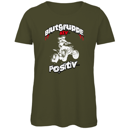 T-shirt bio premium pour femme, groupe sanguin Quad positif ATV