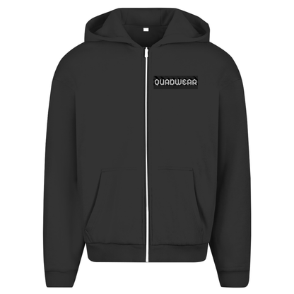Oversized Zipper Hoodie Quad Skull