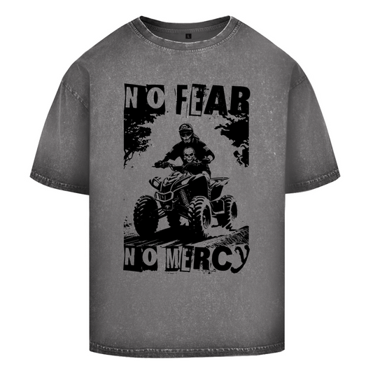 T-shirt délavé surdimensionné Quad No Fear, No Mercy