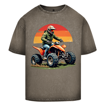 Oversize Washed T-Shirt Quad Retro