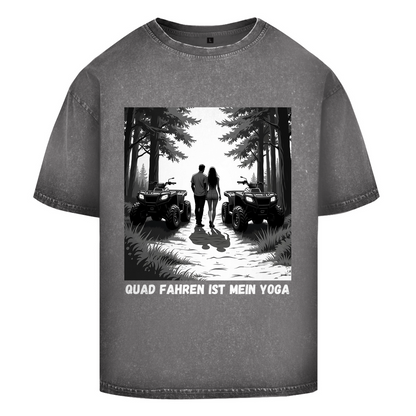 Oversize Washed T-Shirt Quad fahren ist mein Yoga