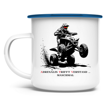 Enamel Mug Quad Adrenaline meets mind...sometimes