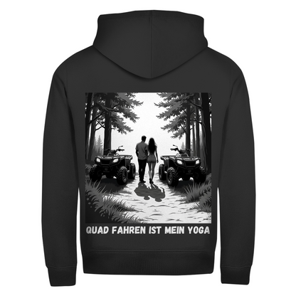 Unisex Zipper Hoodie Quad fahren ist mein Yoga