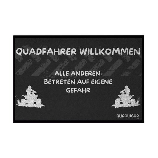 Fußmatte mit Gummirand Quad-Fahrer Willkommen