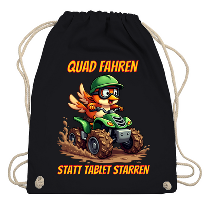 Gym bag Quad riding instead of staring at tablet