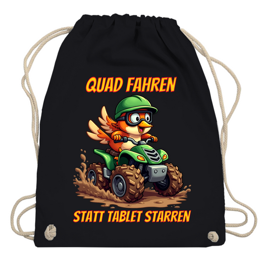 Turnbeutel Quad fahren statt Tablet starren