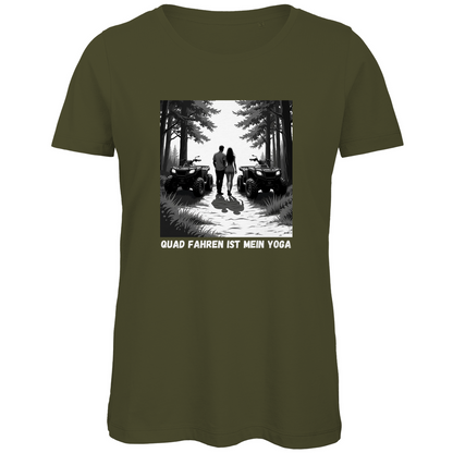T-shirt bio premium pour femme Le quad est mon yoga