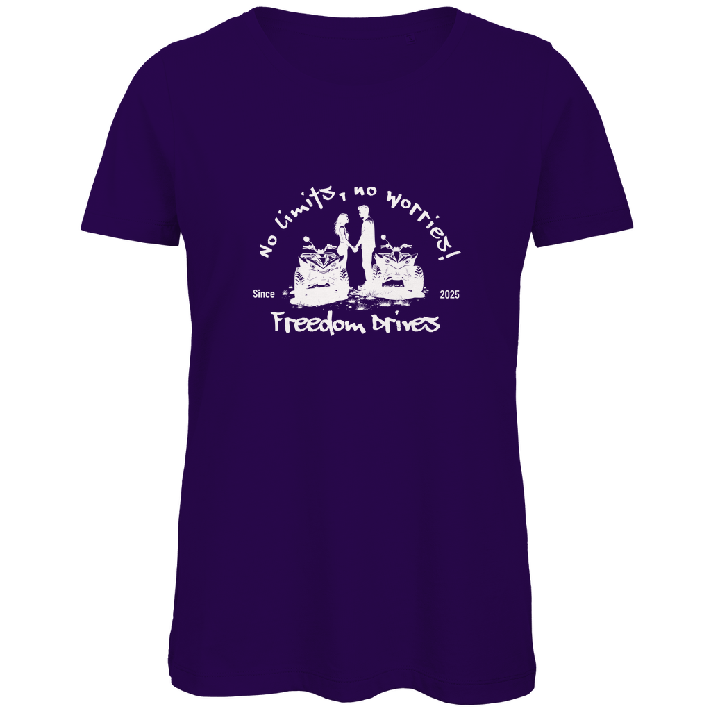 T-shirt bio premium pour femme Quad No Limits, No Worries