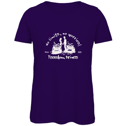 T-shirt bio premium pour femme Quad No Limits, No Worries