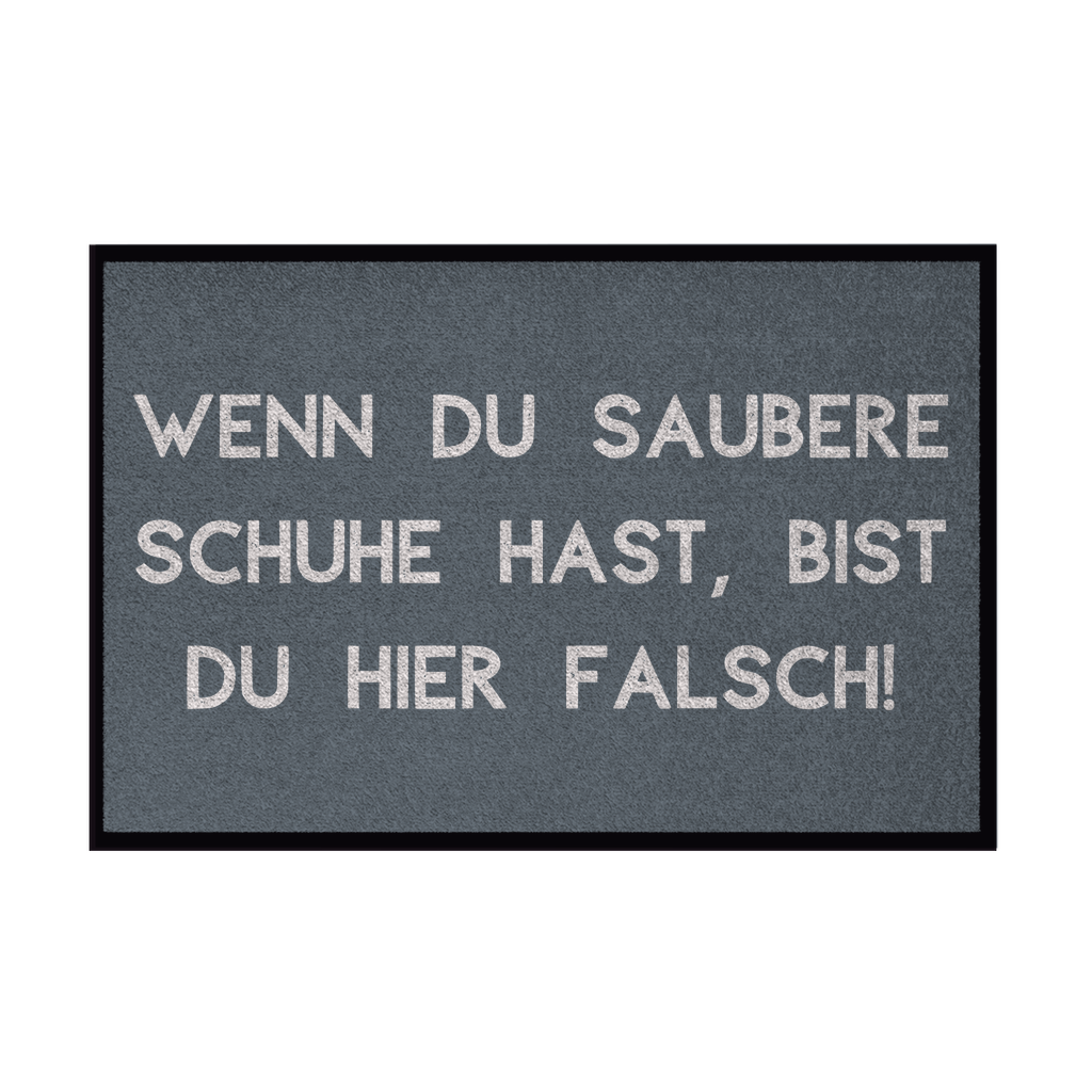 Fußmatte mit Gummirand Quad wenn du saubere Schuhe hast