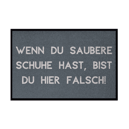 Fußmatte mit Gummirand Quad wenn du saubere Schuhe hast