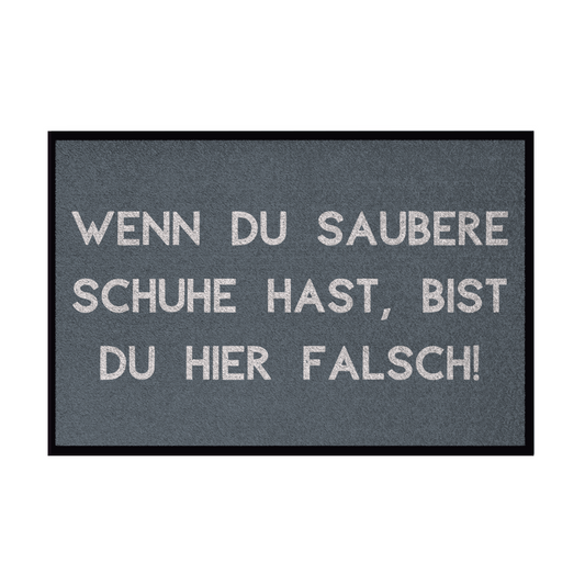 Fußmatte mit Gummirand Quad wenn du saubere Schuhe hast