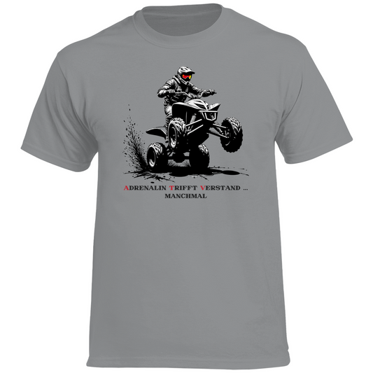 T-shirt Premium pour homme Quad L'adrénaline rencontre l'esprit... parfois
