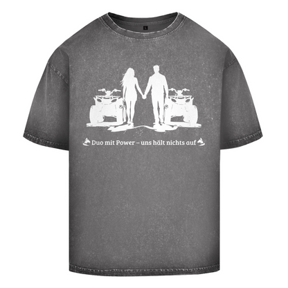 Oversize Washed T-Shirt Quad Duo mit Power