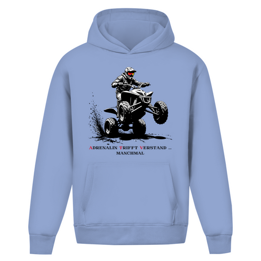Oversize Hoodie Ohne Kordel Quad Adrenalin trifft Verstand...manchmal