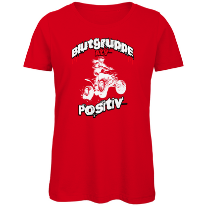 T-shirt bio premium pour femme, groupe sanguin Quad positif ATV