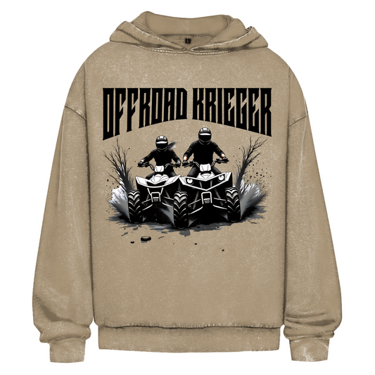 Oversize Washed Hoodie Quad Offroad Krieger